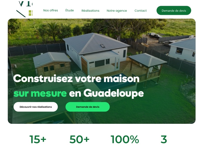 Maquette du site Maison & Paysage sur Adobe XD